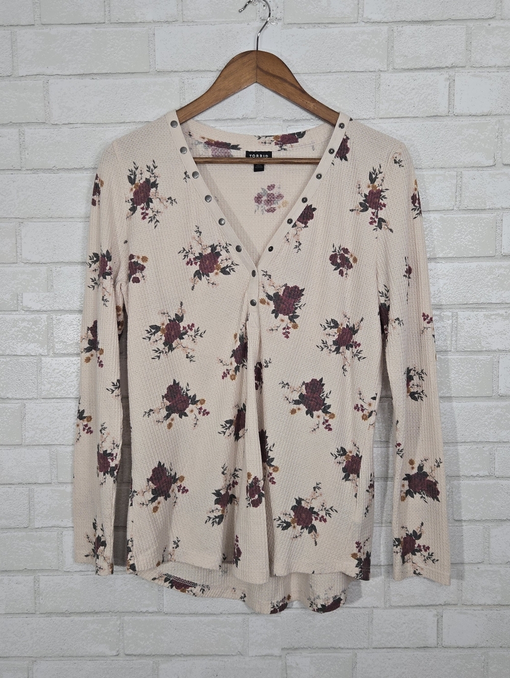 torrid flannel floral long‎ sleeve top